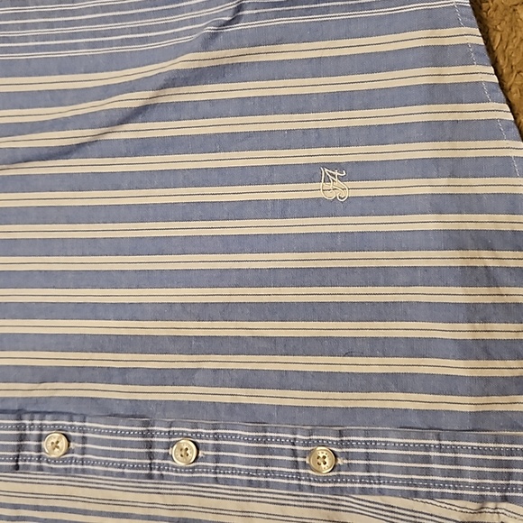 Free Assembly Boy's Button-up Short-sleeve Blue and White Shirt. Sz: XL (14/16) - Picture 4 of 9